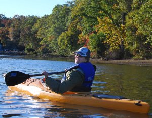 Sherry paddling Mattawoman